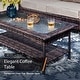 preview thumbnail 9 of 99, MAISON ARTS Extra-Large Patio Wicker Sofa Conversation Set with Coffee Table, Oversize Seat with 5.5'' Thick Padded Cushion