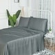 preview thumbnail 22 of 34, Fabstyles Metro Bamboo Sheet Set 4 Pieces With Deep Pocket King - Charcoal