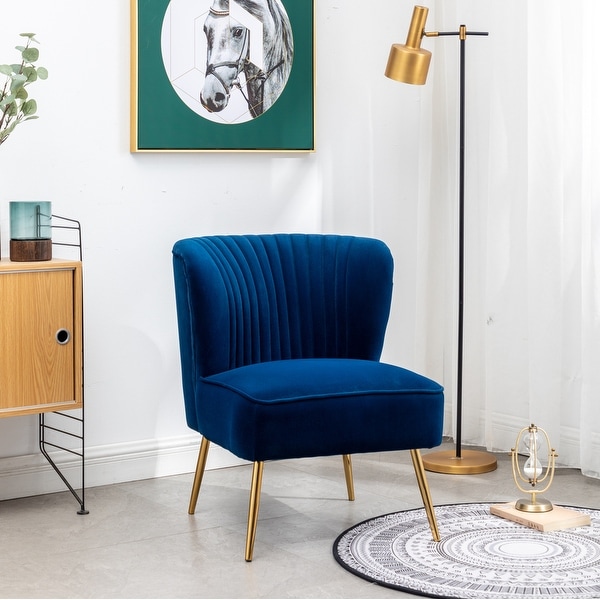 Annabella Mid-Centry Modern Upholstered Armless Accent Chair. Opens flyout.