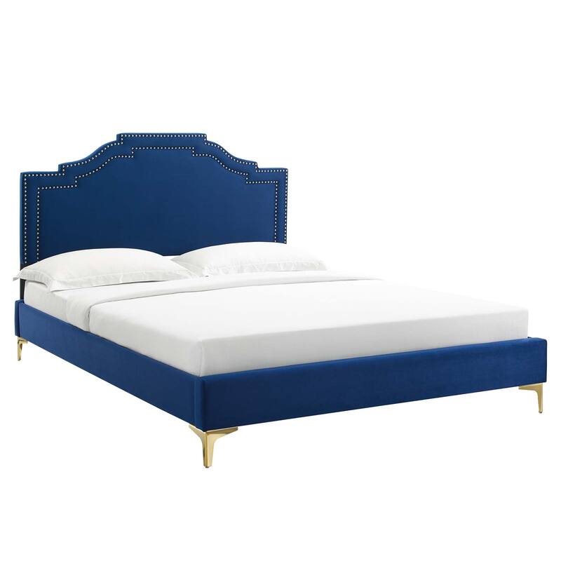 Adelaide Performance Velvet King Platform Bed