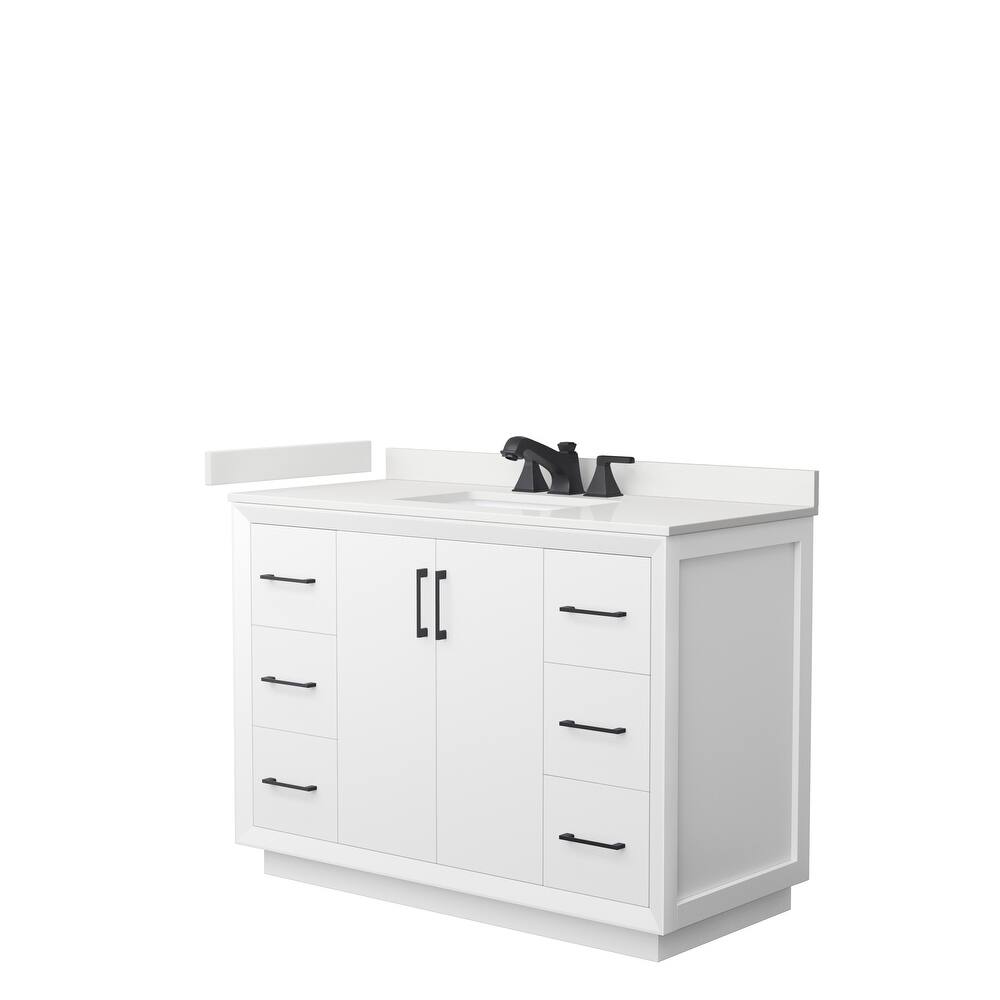 Strada 48-inch Single Vanity, Quartz Top