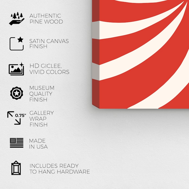 Wynwood Studio Canvas Food and Cuisine Retro Basic Candy Cane Red Modern & Contemporary Wall Art Canvas Print