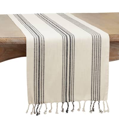 Casual Table Runner With Striped Design