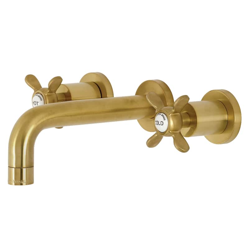 Essex Two-Handle 3-Hole Wall Mount Bathroom Faucet - Brushed Brass