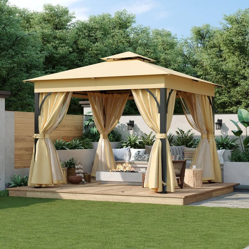 Spruce & Spring Outdoor Gazebo Tent with Double Roofs