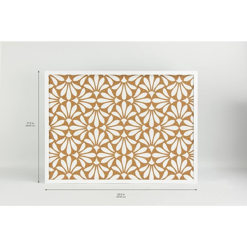 WallPops Abstract Floral White Printed Corkboard