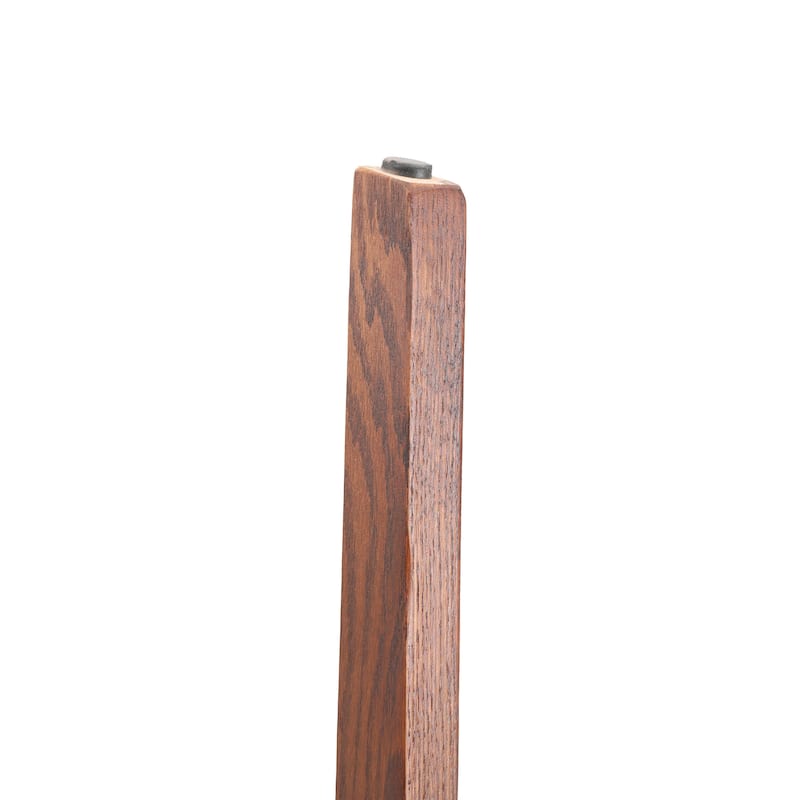 Dining Chair in Oak Wood with Open Back Design and Armrests Set of 2 Rivo Series