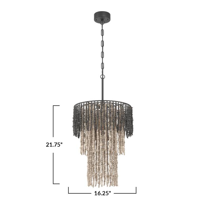 Beaded 3-Tier Chandelier