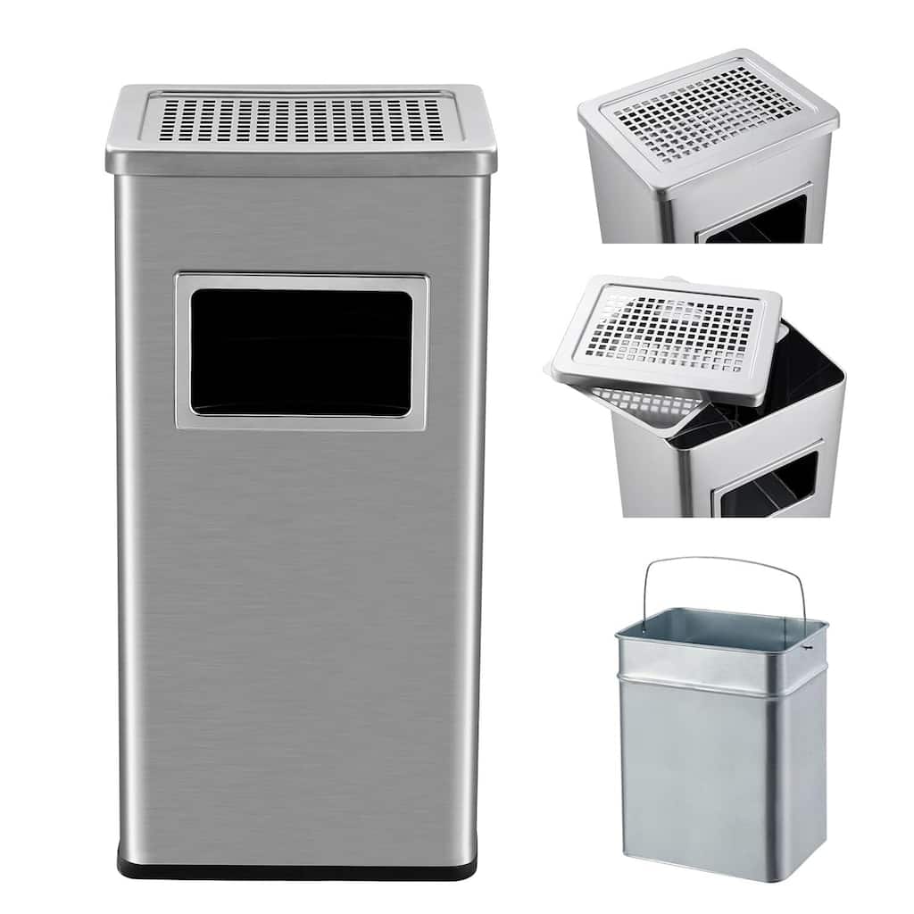Outdoor 20 Gallon Trash Can Garbage Bin with Lockable Lid