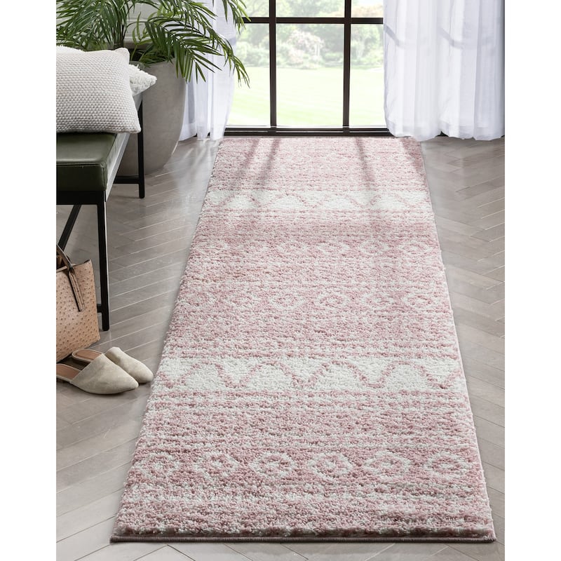 Well Woven Madison Shag Cossima Moroccan Tribal Shag Area Rug