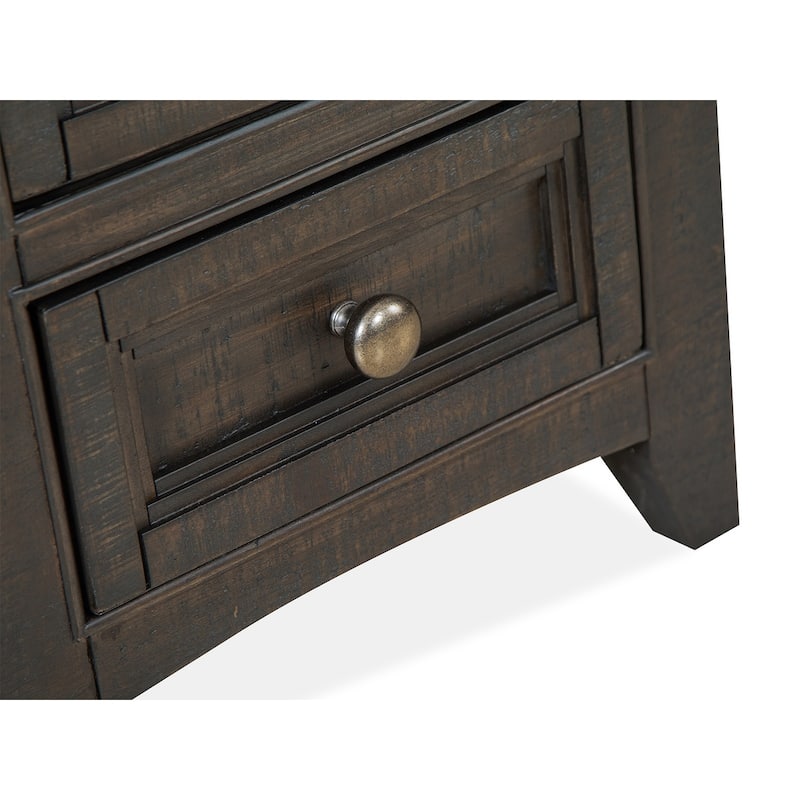 Magnussen Home Westley Falls Graphite Chairside End Table - 15''W x 24''D x 24''H