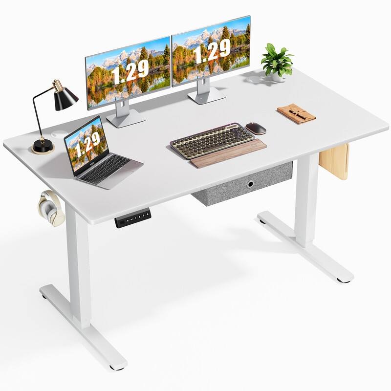 Electric Rising Ergonomic Standing Computer Desk with Drawer