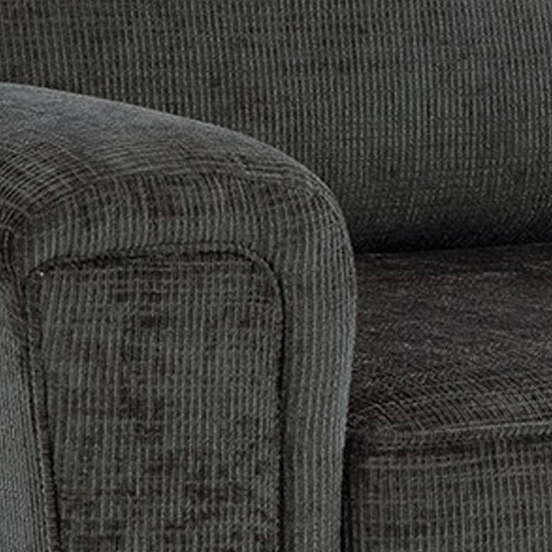 Erin Accent Armchair, Modern Tapered Legs, Plush Dark Gray Polyester