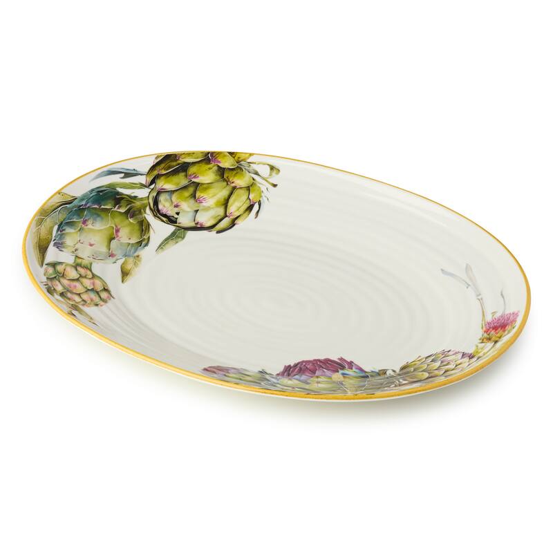 Certified International Verdura Oval Platter 16" x 12" - 16"W x 12"D x 1.5"H