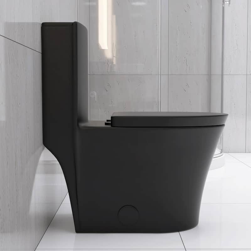 Elongated One Piece Toilet Dual Flush 1.1/1.6 GPF Water Saving Map 1000g