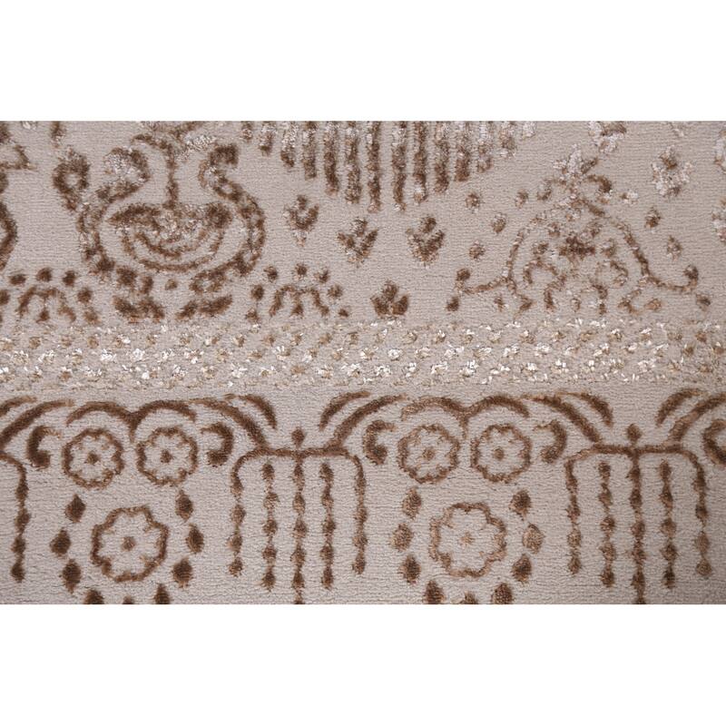Geometric Damask Transitional Oriental Turkish Rug Decorative Carpet