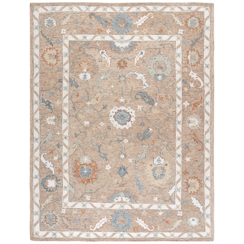 SAFAVIEH Handmade Metro Mabel Wool Rug - 8' x 10' - Beige/Rust