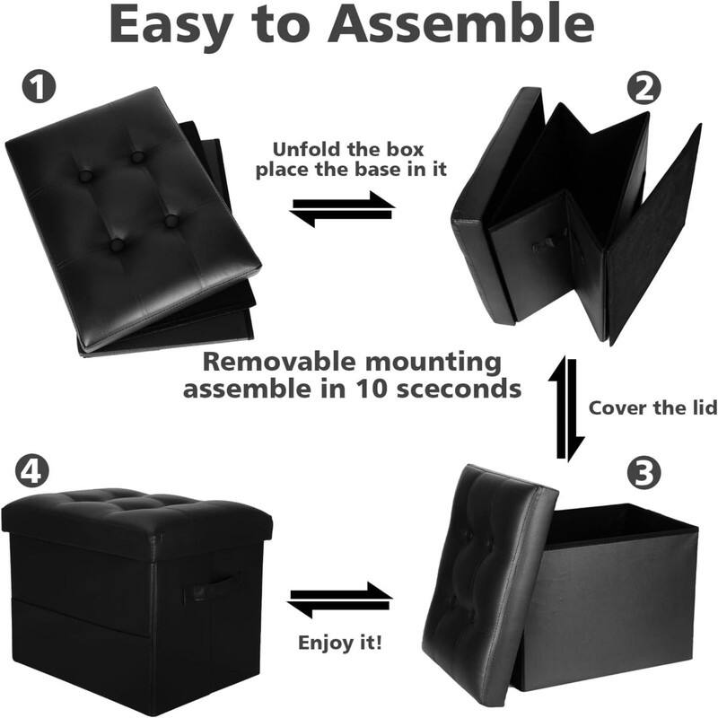Storage Ottoman Foot Rest Stoo 17x13x13in