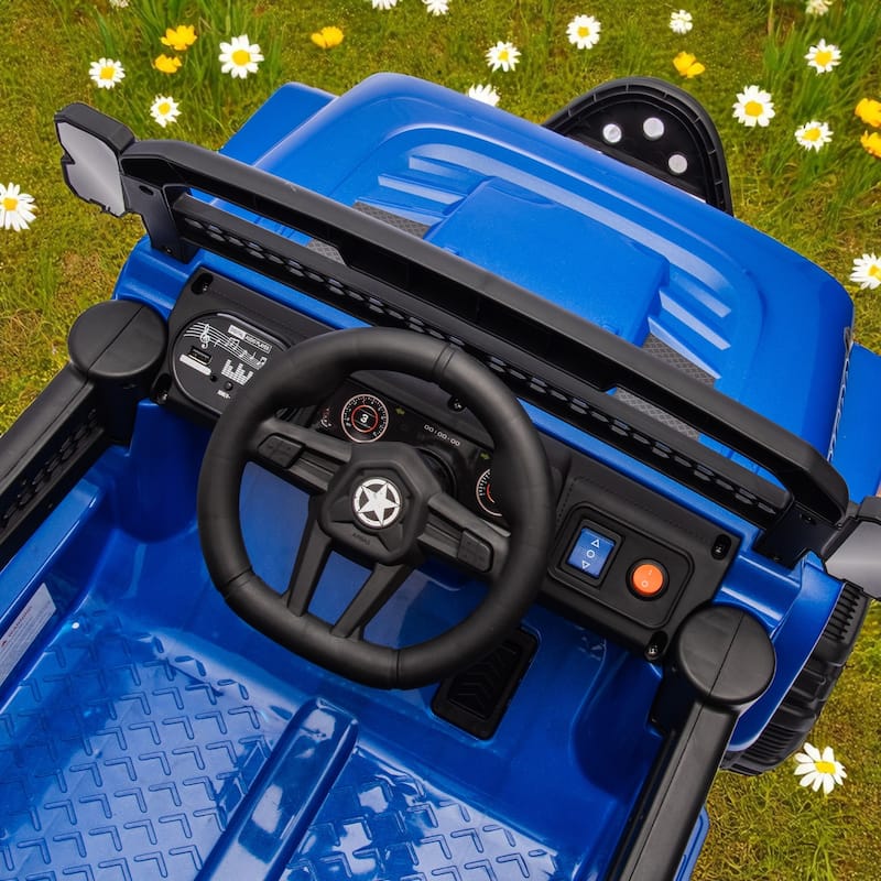 12V Kids Ride-On Electric Truck with Remote Control, 2WD, Four-Wheel Suspension, Bluetooth, MP3, LED Lights, for Ages 1-4