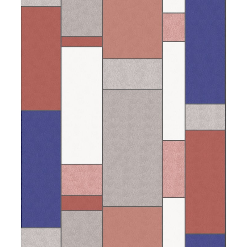 Seabrook Designs De Stijl Geometric Unpasted Wallpaper