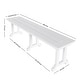 preview thumbnail 2 of 5, Laguna Hdpe All Weather Outdoor Patio 65" Bench
