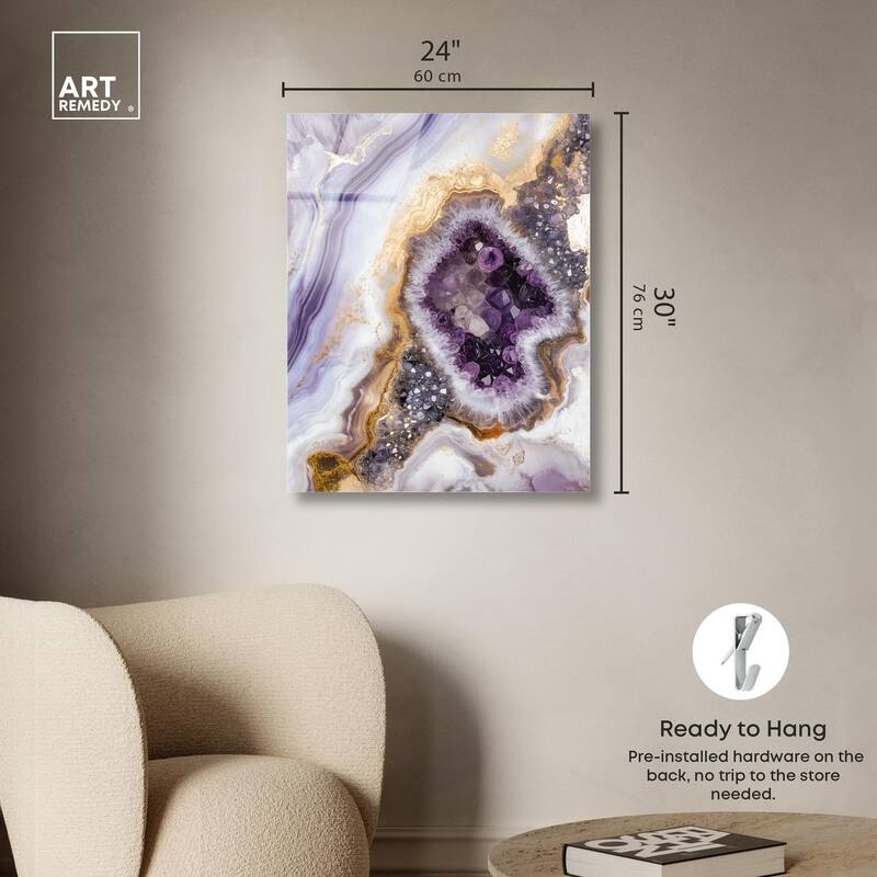 Amethystine Dream II Acrylic by Art Remedy, Ready to Hang