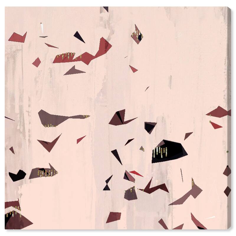 Wynwood Studio Canvas Abstract Tinted Terrazzo Cranberry I Pink and Light Pink Modern & Contemporary Wall Art Canvas Print