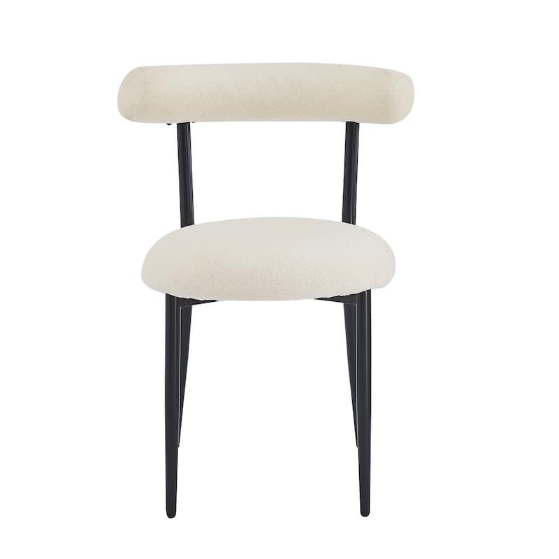 Roomfitters Modern Dining Chair Set of 2, Padded Back and Seat, Sleek Metal Frame