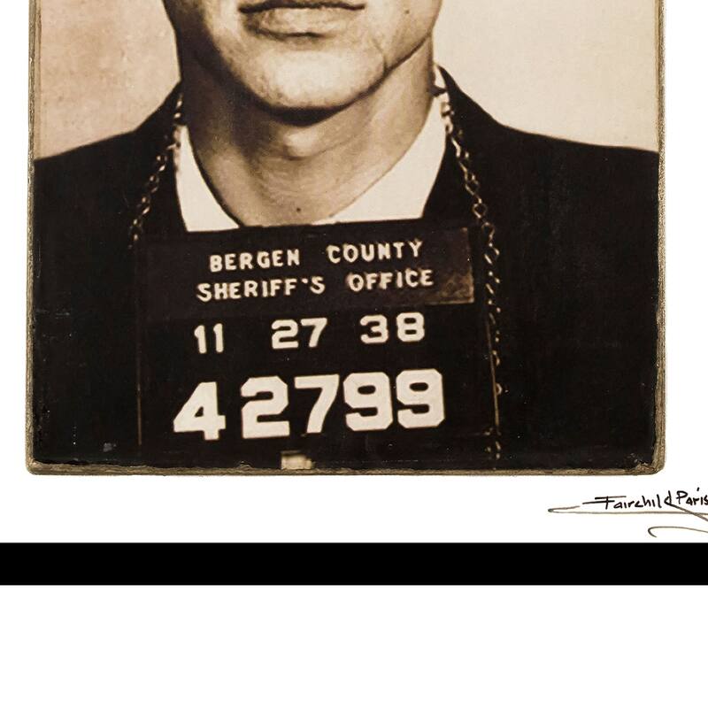 Frank Sinatra 1938 Mugshot 14x18 Framed Print Black Bed Bath