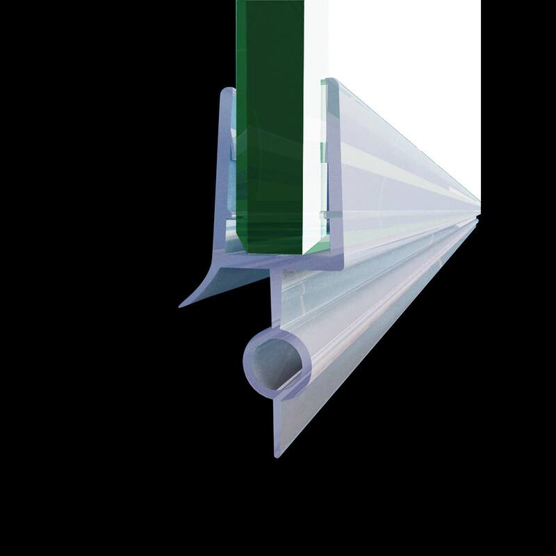 Elegant Frameless Shower Door Bottom Seal for Glass Doors of Various Sizes(Two-Pack)