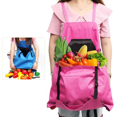 Adjustable Gardening Aprons Cross Back Harvesting Aprons with Pocket - 24.8 inch