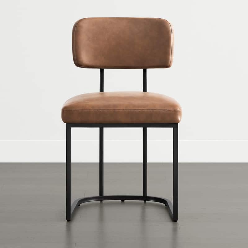 Spruce & Spring Arthur Dining Chair Set with Brass or Black Frame