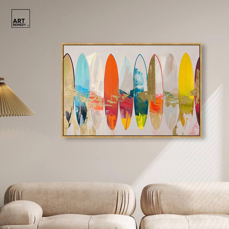 Surfboard Horizons II Canvas by Art Remedy