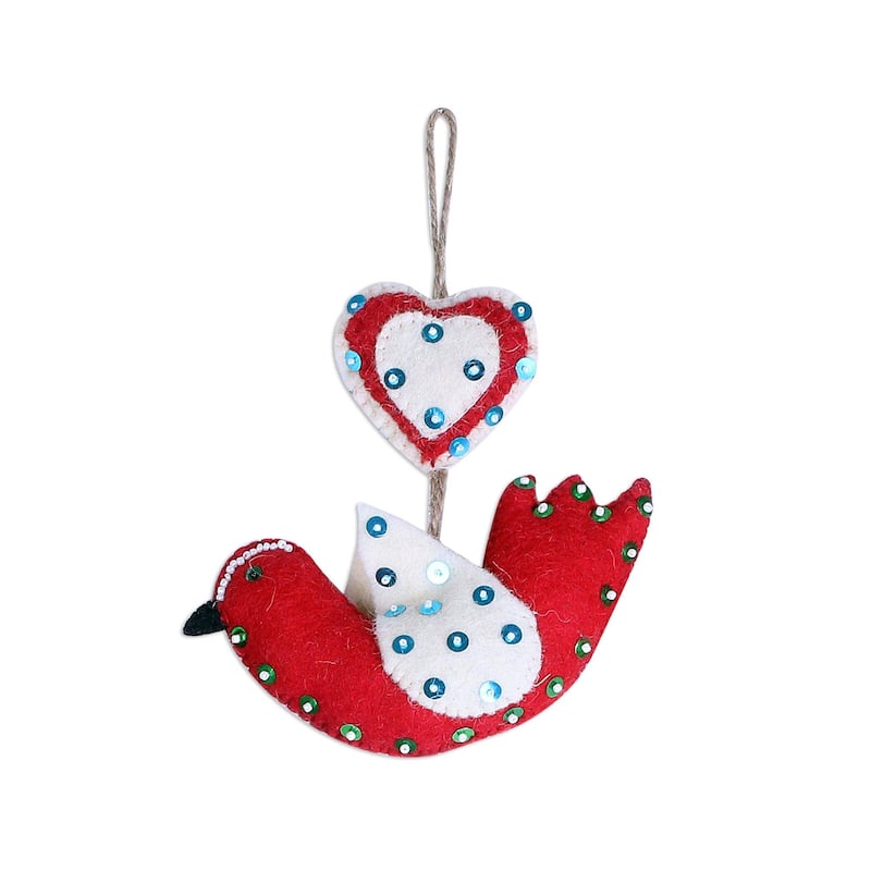 Handmade Wool felt ornaments (India)