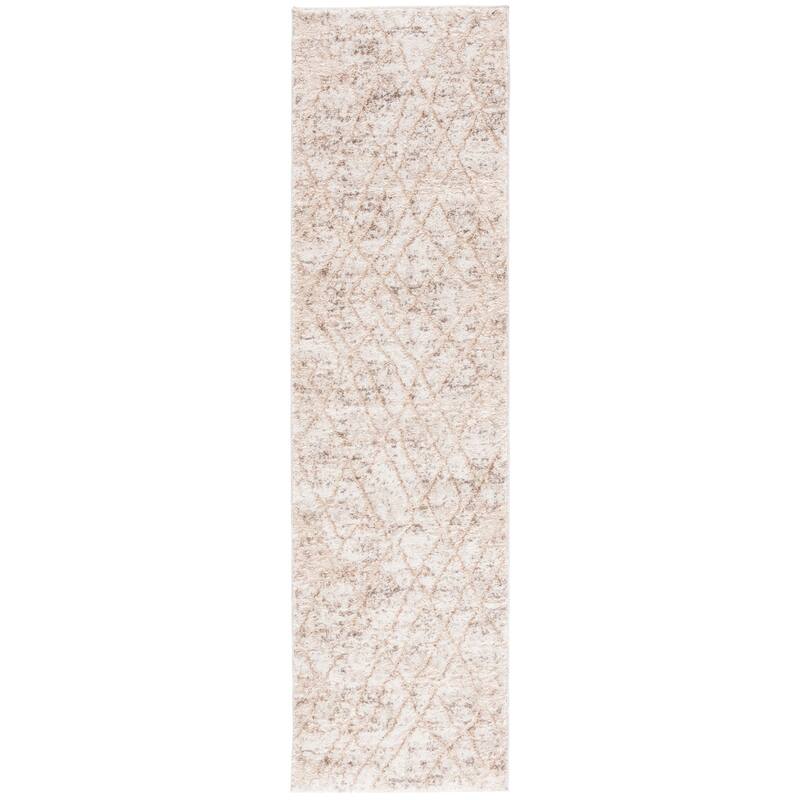 SAFAVIEH Ravine Shag Reginalda Shag Rug - 2'2" x 8' Runner - Beige/Ivory
