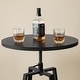 preview thumbnail 41 of 50, Glitzhome Modern 3-Piece Adjustable Bar Table Faux Leather Stool Pub Sets
