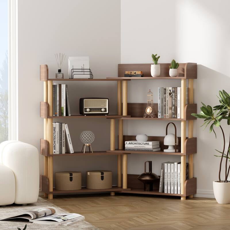 4 Tier Retractable and Rotatable Bookcases