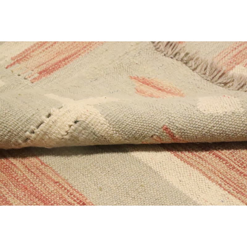 Hand Woven Oriental 100% Wool Carpet Southwestern Tribal Multi-Colored Kilim Area Rug - 5' 10'' X 3' 2''