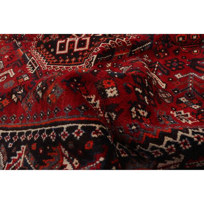 ECARPETGALLERY Hand-knotted Melis Vintage Red Wool Rug - 5'8 x 8'10