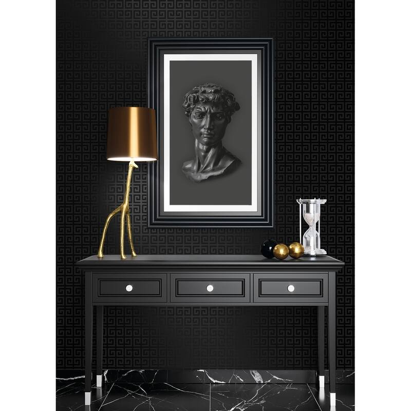 Seabrook Designs Major Greek Key Non-Woven Unpasted Wallpaper