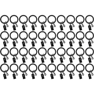 40PCS Solid Metal Window Drapery Curtain Panel Ring with Eyelet, 1" Inner Diameter, Fits Up to 3/4" Rod Multicolor