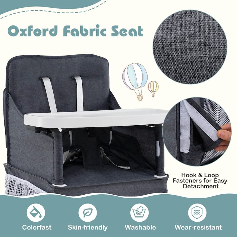 Costway Folding Baby High Chair with 2-position Tray Adjustable Safety - See Details
