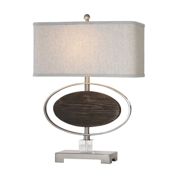 Uttermost 27558 1 Malik Single Light 26 1 2 Tall Buffet Table Lamp By Jim Parso Espresso Nickel