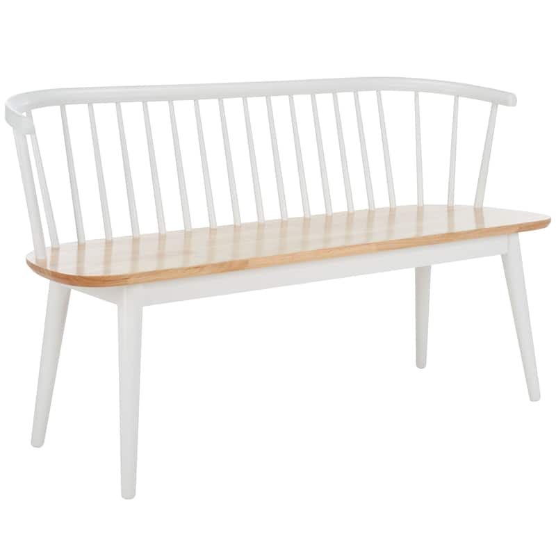 SAFAVIEH Sibyl Farmhouse Solid Wood Spindle Bench - 53"W x 19"D x 31"H