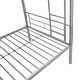 preview thumbnail 9 of 11, Silver Twin over Twin Metal Bunk Bed with Trundle and Fence