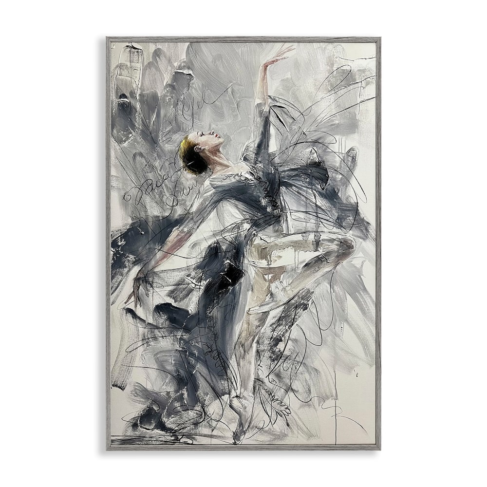 Stupell Elegant Pose Dancer Framed Giclee Art Design By Lucille Lee