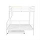 preview thumbnail 62 of 95, Metal Bunk Bed with Trundle and Guardrail, Convertible to Two Beds