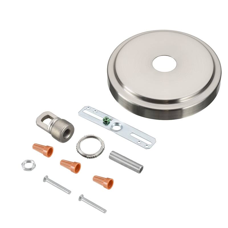 Aspen Creative Transitional Chandelier&Light Fixture Canopy Kit w/Collar Loop,Brushed Nickel,5-1/8" Diameter,1" Center Hole - Brushed Nickel
