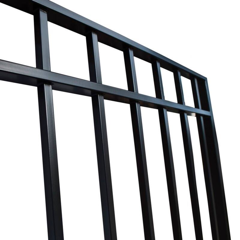 ALEKO Garden Steel Single Sliding 12 ft Driveway Gate Madrid Style with Gate Opener