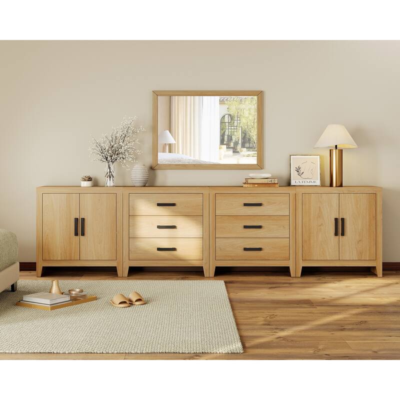 WAMPAT Buffet Cabinet with Drawers & Doors